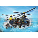 Playmobil rescue aircraft toy helicopter with figures (British brand)
