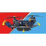 Playmobil rescue aircraft toy helicopter with figures (British brand)