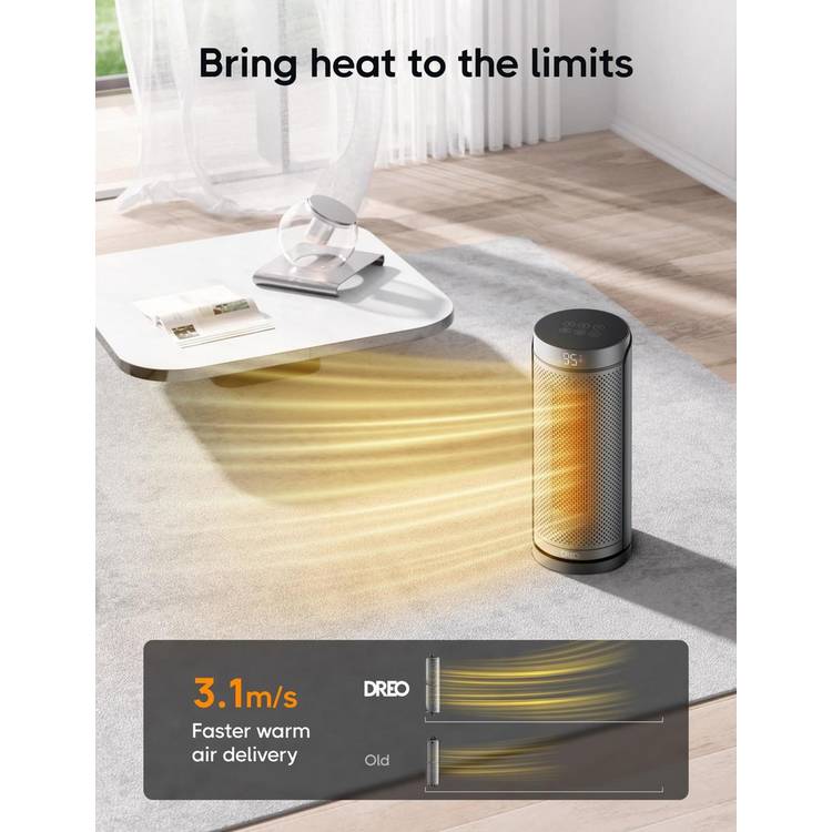 DREO Solaris Plus ceramic space heater 1.5kW, UK version