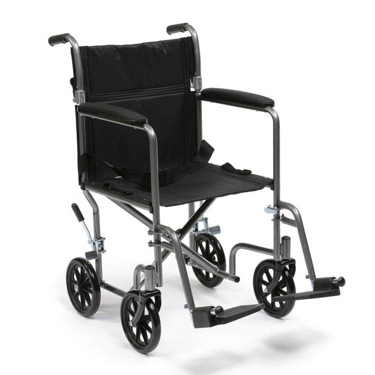 Drive Medical folding transit wheelchair for travel, UK version