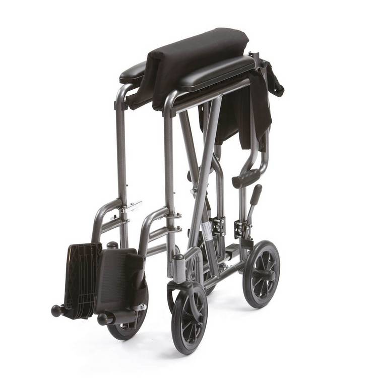 Drive Medical folding transit wheelchair for travel, UK version