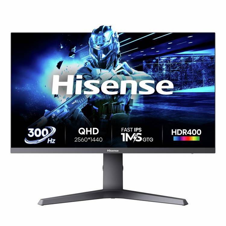 Hisense 27G6QUK 27 inch 300Hz QHD gaming monitor - British product
