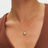 Inicio gold plated heart pendant and earring set - British product