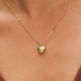 Inicio gold plated heart pendant and earring set - British product