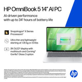 HP Omnibook 5 laptop 14in silver, UK version