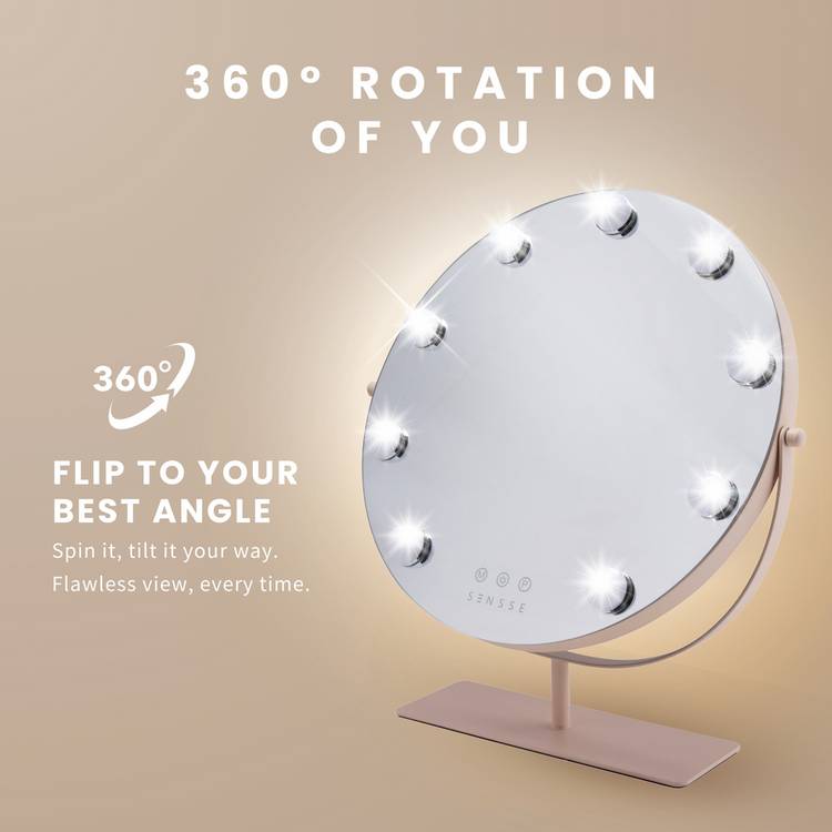 Sensse Elegance Hollywood mirror with 9 bulbs (British brand)