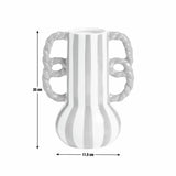 Habitat stripe ceramic blue vase 20cm (British brand)