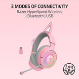 Razer Kraken Kitty pink wireless gaming headset, imported from the UK
