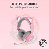 Razer Kraken Kitty pink wireless gaming headset, imported from the UK