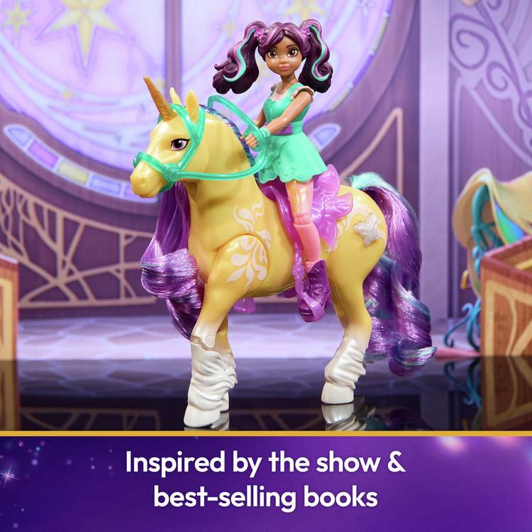 Unicorn Academy Ava Leaf doll set with lights, imported from the UK