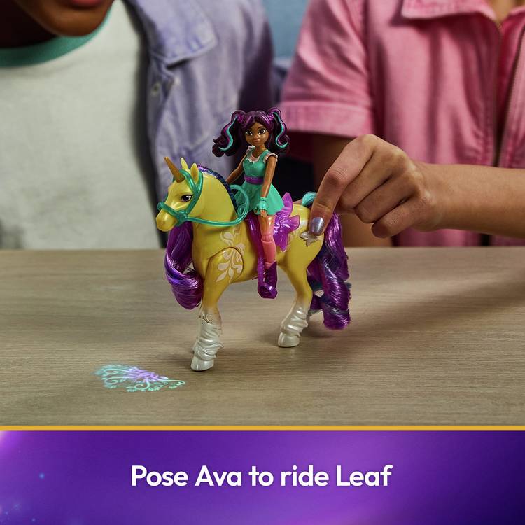 Unicorn Academy Ava Leaf doll set with lights, imported from the UK