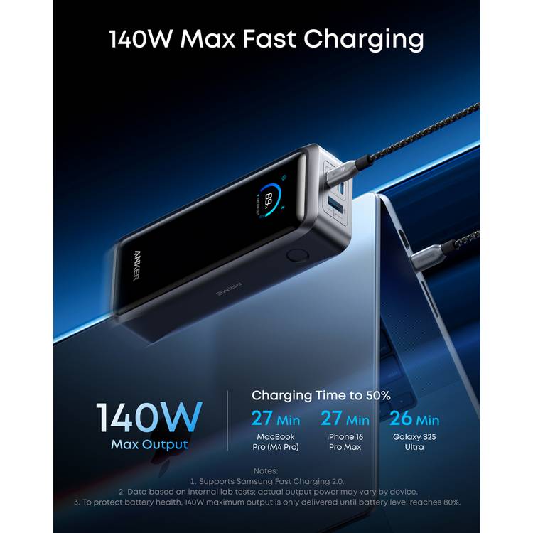 Anker Prime 300W 26250mAh power bank, imported from the UK