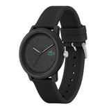 Lacoste men's watch black silicone strap 42mm, imported from the UK