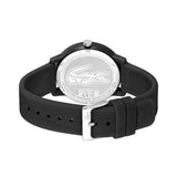 Lacoste men's watch black silicone strap 42mm, imported from the UK
