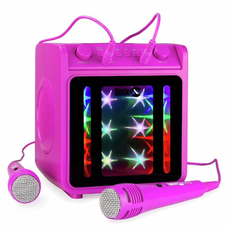 RockJam SingCube 10W Bluetooth karaoke machine with two mics - British product