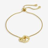 Jon Richard cubic zirconia heart toggle bracelet - British product