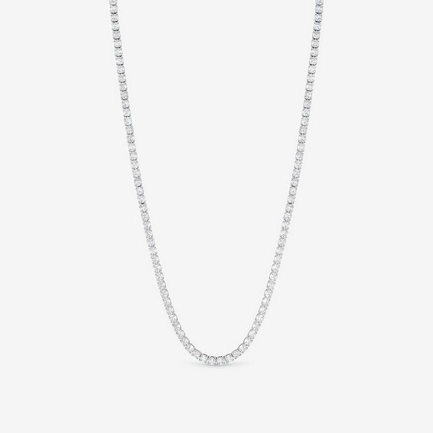 Jon Richard silver round tennis pendant necklace, imported from the UK