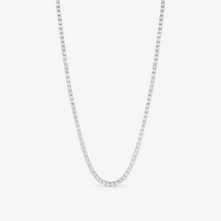Jon Richard silver round tennis pendant necklace, imported from the UK
