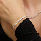 Jon Richard silver round tennis pendant necklace, imported from the UK