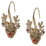 Argos Liars & Lovers Gold Tone Reindeer Drop Earrings- Buy online at McGrocer