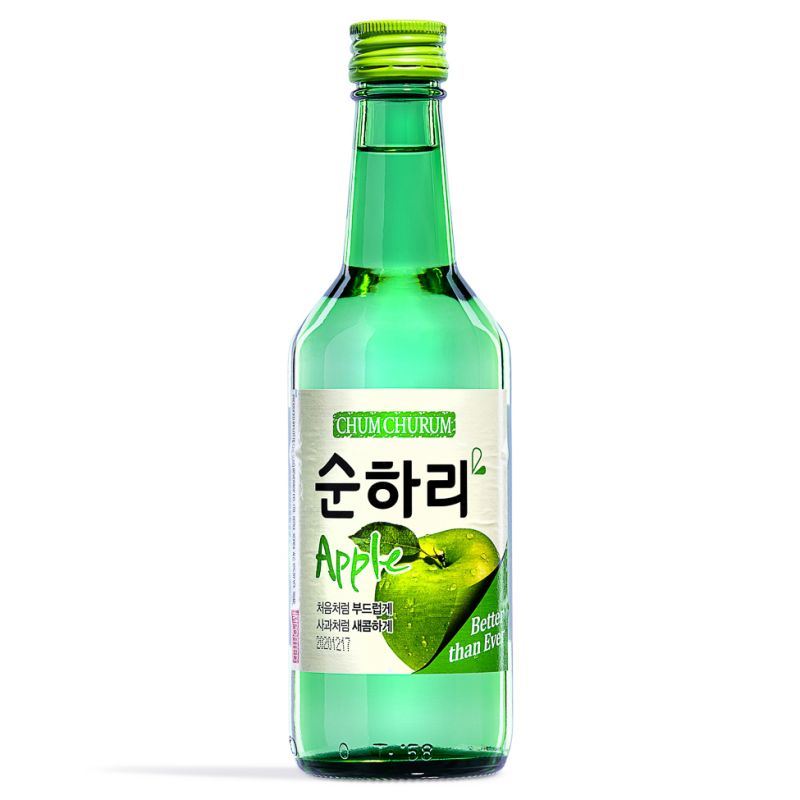 Chum Churum Apple Soju 12% ABV alcohol (British brand)