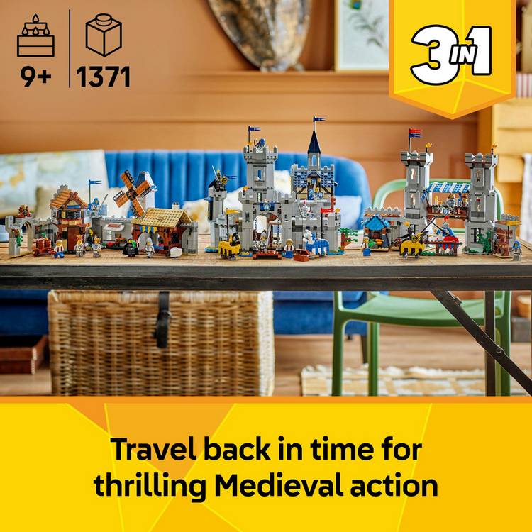 LEGO Creator 3in1 medieval castle toy 1371 pieces - British product