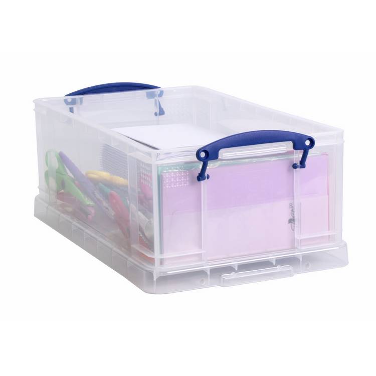 Really Useful clear storage boxes set of 4, imported from the UK