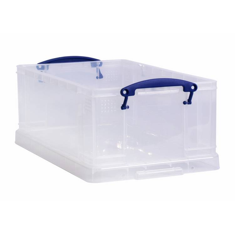 Really Useful clear storage boxes set of 4, imported from the UK