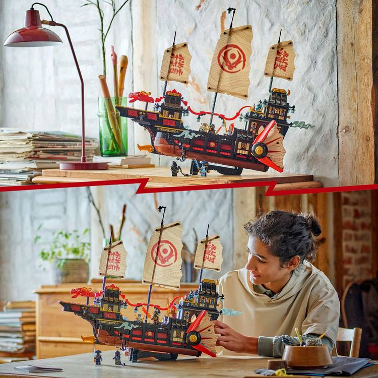 LEGO NINJAGO Temple Bounty boat building set 2387 pieces, imported from the UK