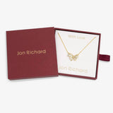 Jon Richard gold-plated bow pendant necklace with crystals, British brand