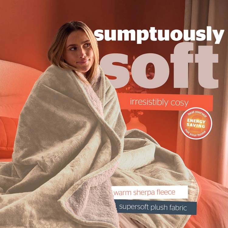 Silentnight self-heating blanket natural large 180x240cm - British product
