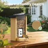 Birdfy Ebony Lite bird feeder with solar panel, imported from the UK