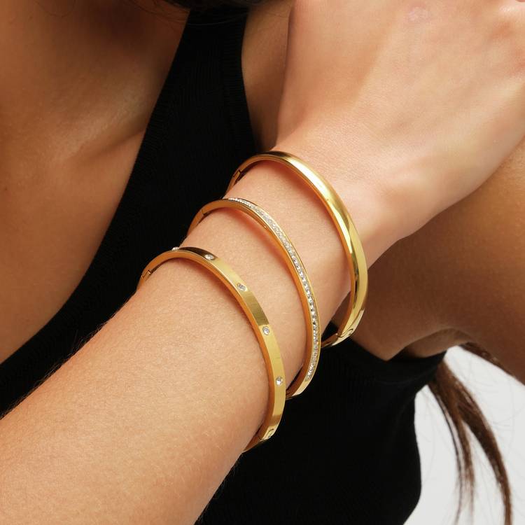 Jon Richard gold plated crystal bangle - British product