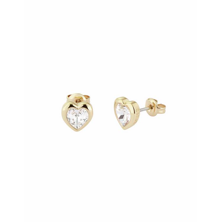 Ted Baker heart stud earrings clear crystal, UK version