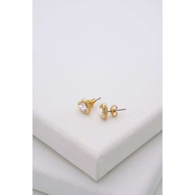 Ted Baker heart stud earrings clear crystal, UK version