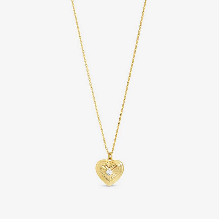 Jon Richard gold plated heart pendant necklace, imported from the UK