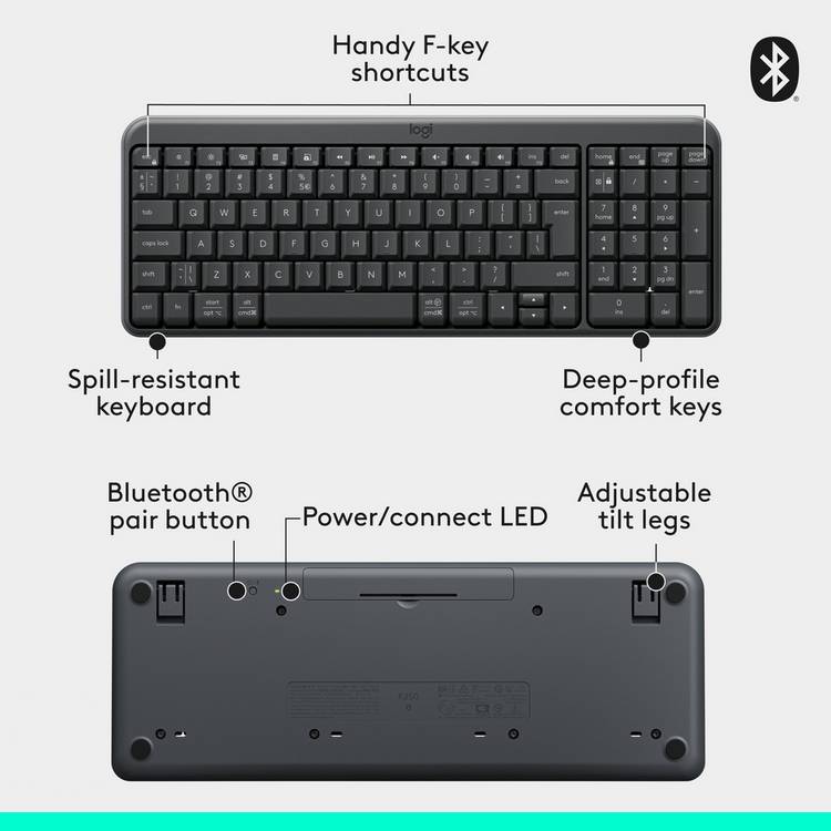 Logitech MK250 keyboard and mouse combo, imported from the UK