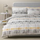 Argos Habitat Mono Variegated Stripe Grey Bedding Set Double- Buy online at McGrocer