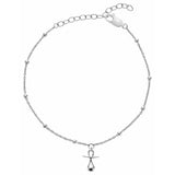 Hot Diamonds sterling silver dummy charm bracelet 20cm, imported from the UK