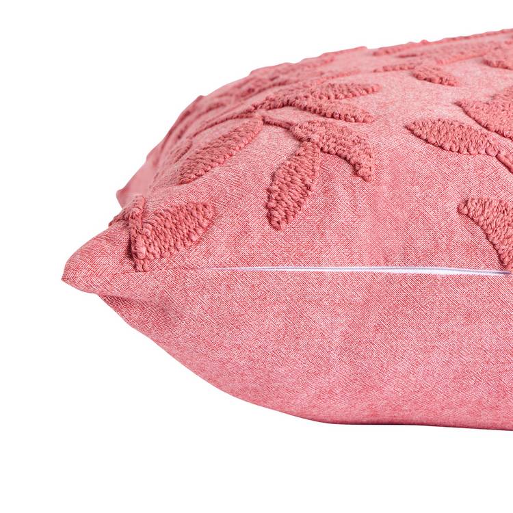Argos Home cushion pink embroidered leaves 50x50cm (British brand)