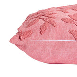 Argos Home cushion pink embroidered leaves 50x50cm (British brand)
