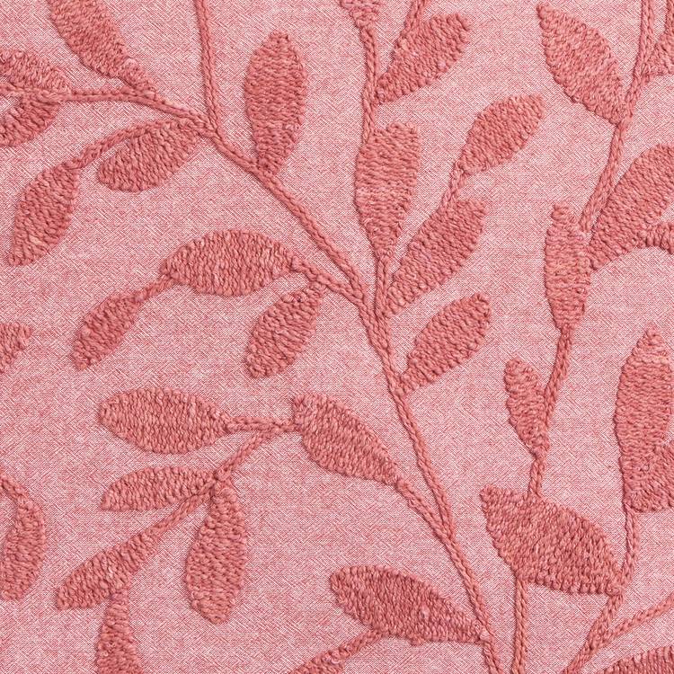 Argos Home cushion pink embroidered leaves 50x50cm (British brand)