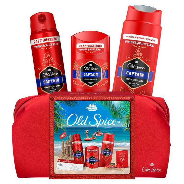 Old Spice Captain Travel Bag Gift Set (British brand)