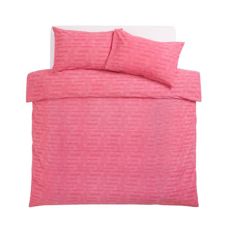 Argos Home bedding set red stripe single (British brand)