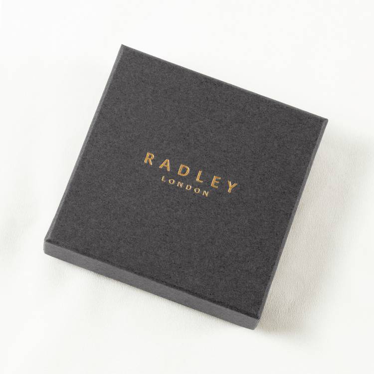 Radley necklace purple cubic zirconia heart flower pendant, UK version