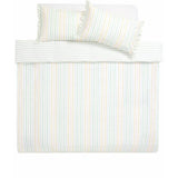 Habitat multi stripe ruffle white bedding set single, UK version