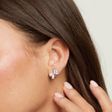 Jon Richard bow set with rhodium plating and crystals (British brand)