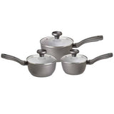 Prestige Earth 3 piece aluminium pan set grey, imported from the UK