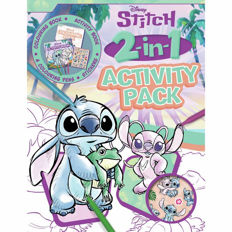Disney Stitch sponge art activity set, imported from the UK