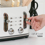 Rangemaster Classic 4 Slice Toaster in White, imported from the UK